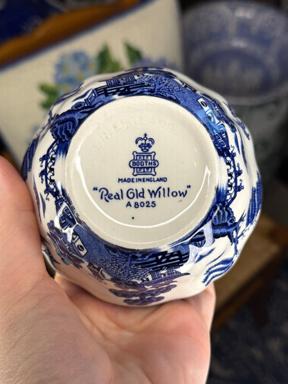 RESERVED - SUZETTE - Vintage 1950's Booths Real Old Willow | Scalloped Cake Plate | Blue & White | English Transferware | A8025