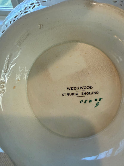 Vintage Wedgewood Pheasant Pierced Pedestal Compote