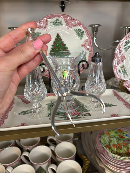 Silverplated mechanical tongs perfect for sugar cubes, olives, ice, etc!
