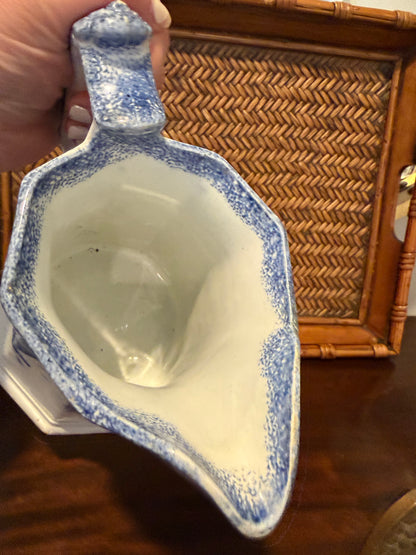Antique Early Americana Eagle Spongeware Pitcher