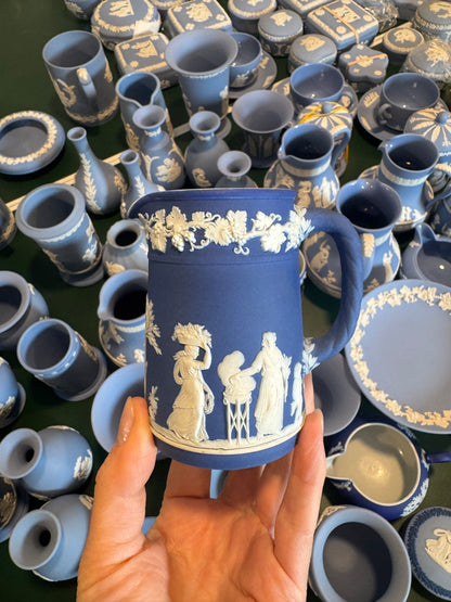 Reserved royal blue antique pitcher 3.75”