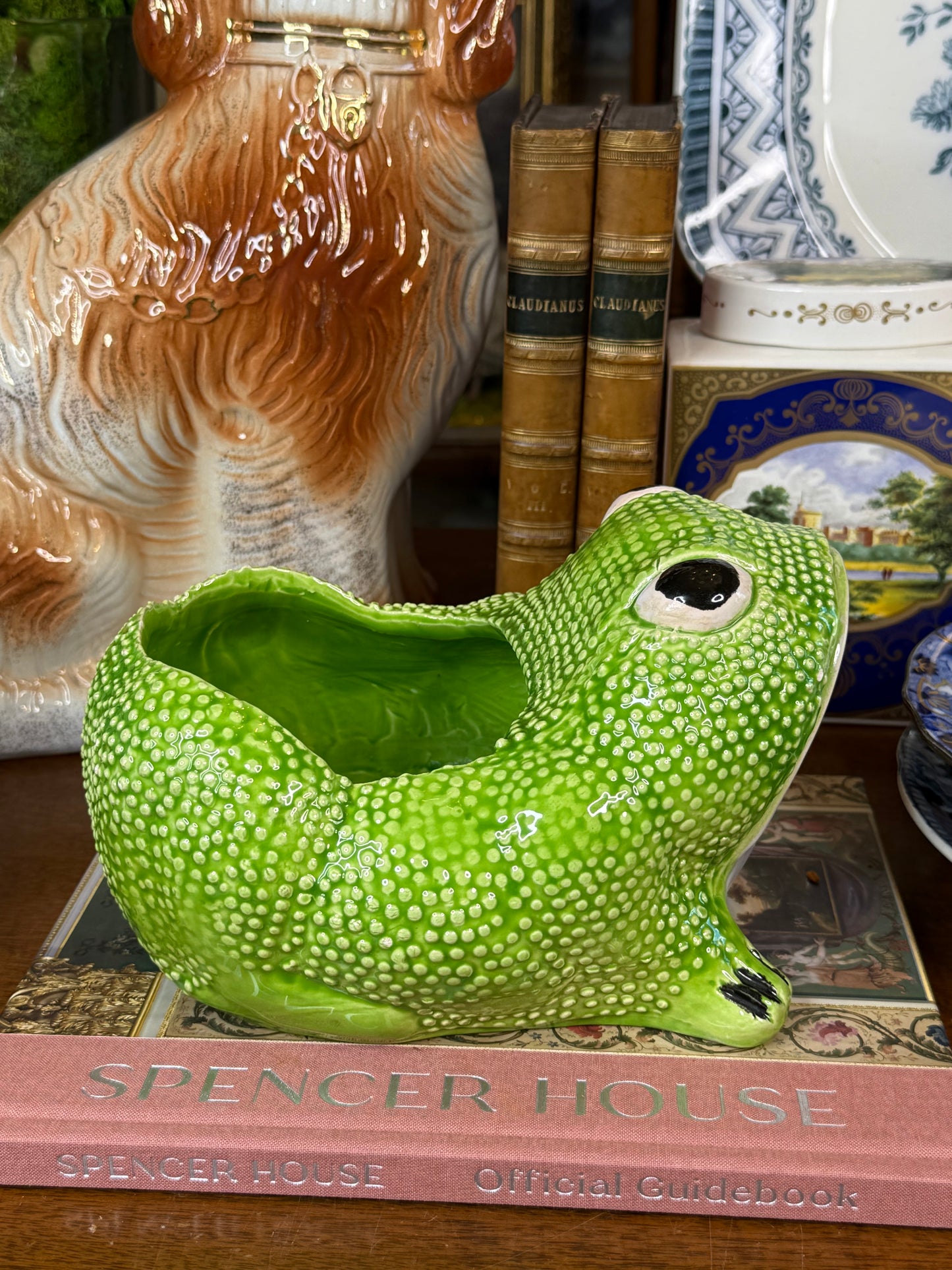 Vintage Signed Jean Roger Paris Green Frog Cachepot | France, Iconic 1962 Design | 8”
