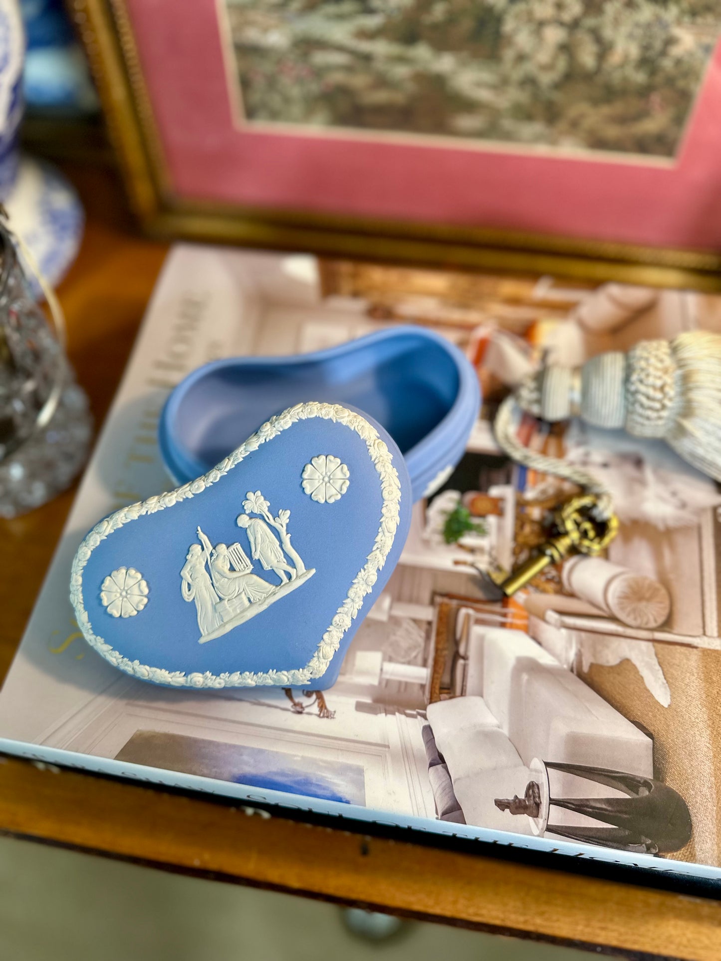 Wedgwood Jasperware Heart-shaped Lidded Trinket Box