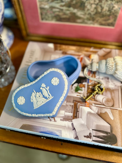 Wedgwood Jasperware Heart-shaped Lidded Trinket Box