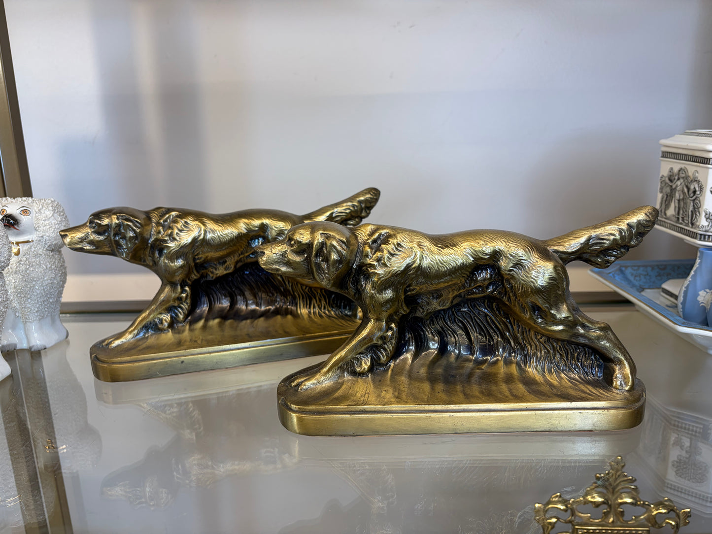 Striking dog bookends pair!