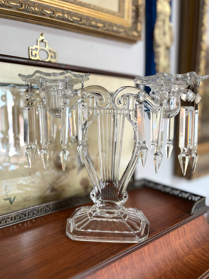 Extraordinary Cambridge Musical Lyre Shaped 2 Arm Candelabrum