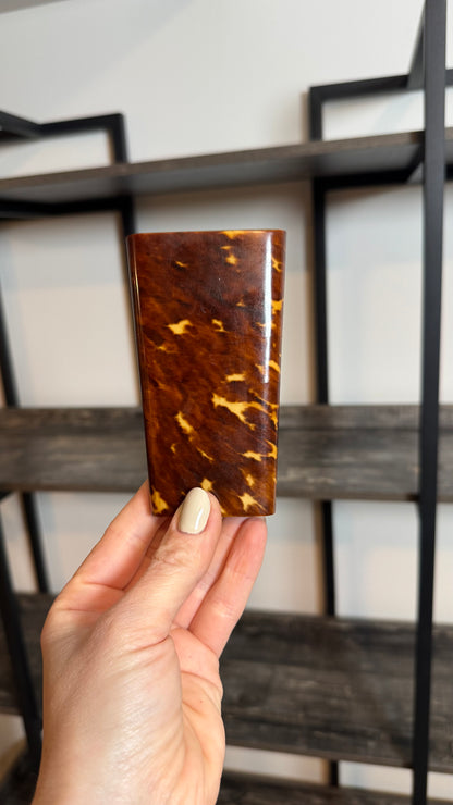 Antique Tortoiseshell Sewing Étui with Floral Inlay