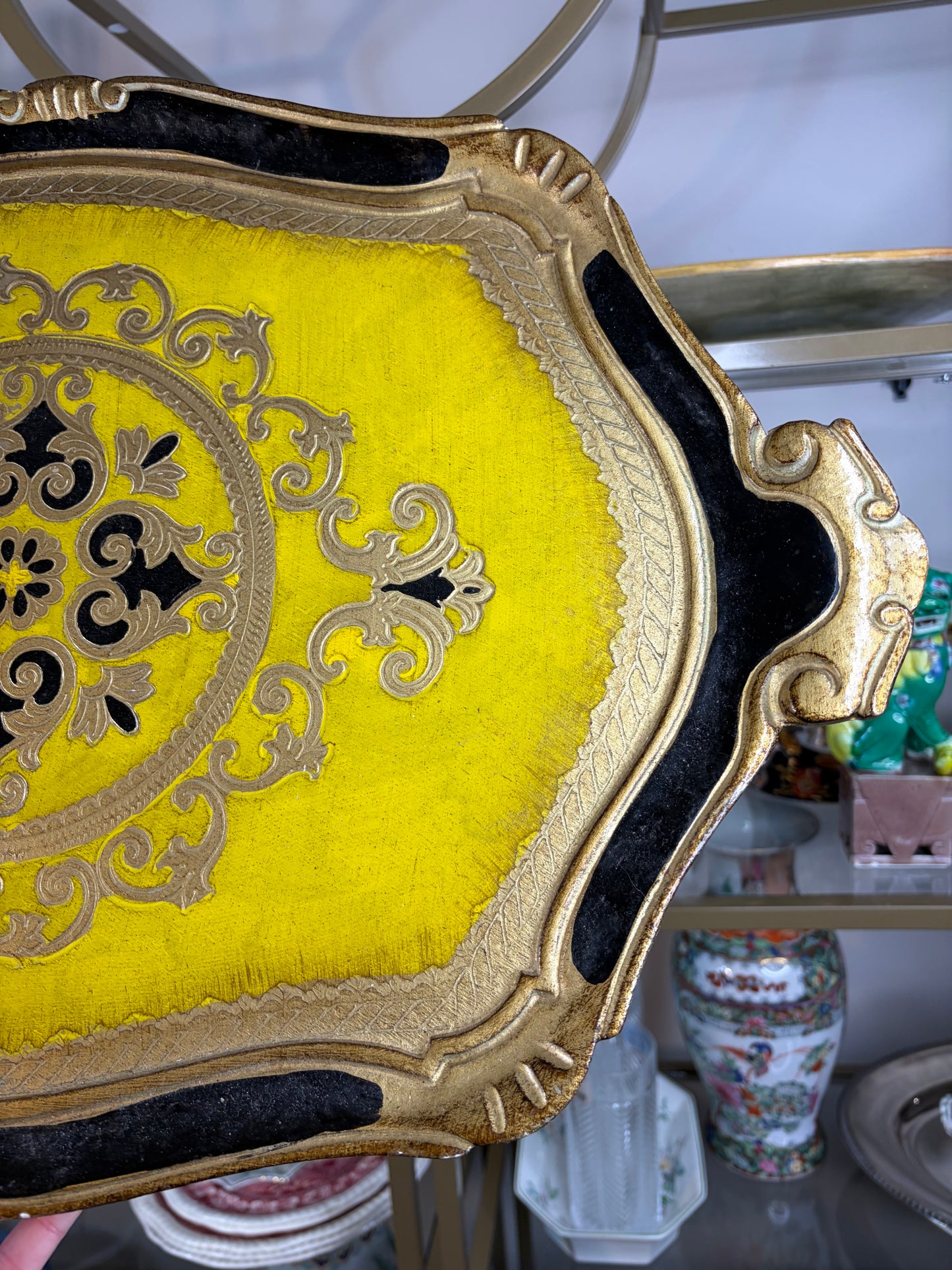 Gorgeous Florentine large tray with handles!
