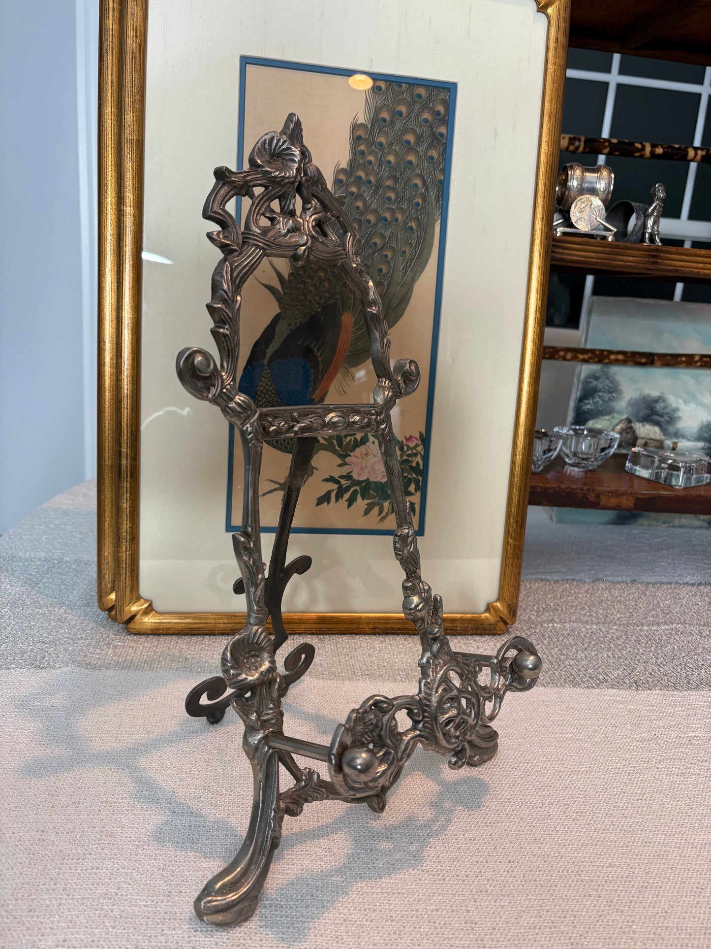 Live 2/1 Large Silver Finish Display Stand
