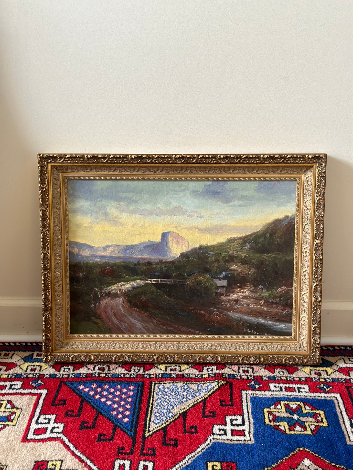 Antique Oil Painting by Henry Hulsmann (1849–1930) Framed Size: 24” x 18”
