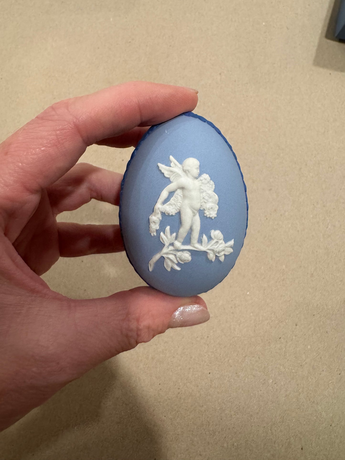 Reserved Wedgwood cherub oval egg dish