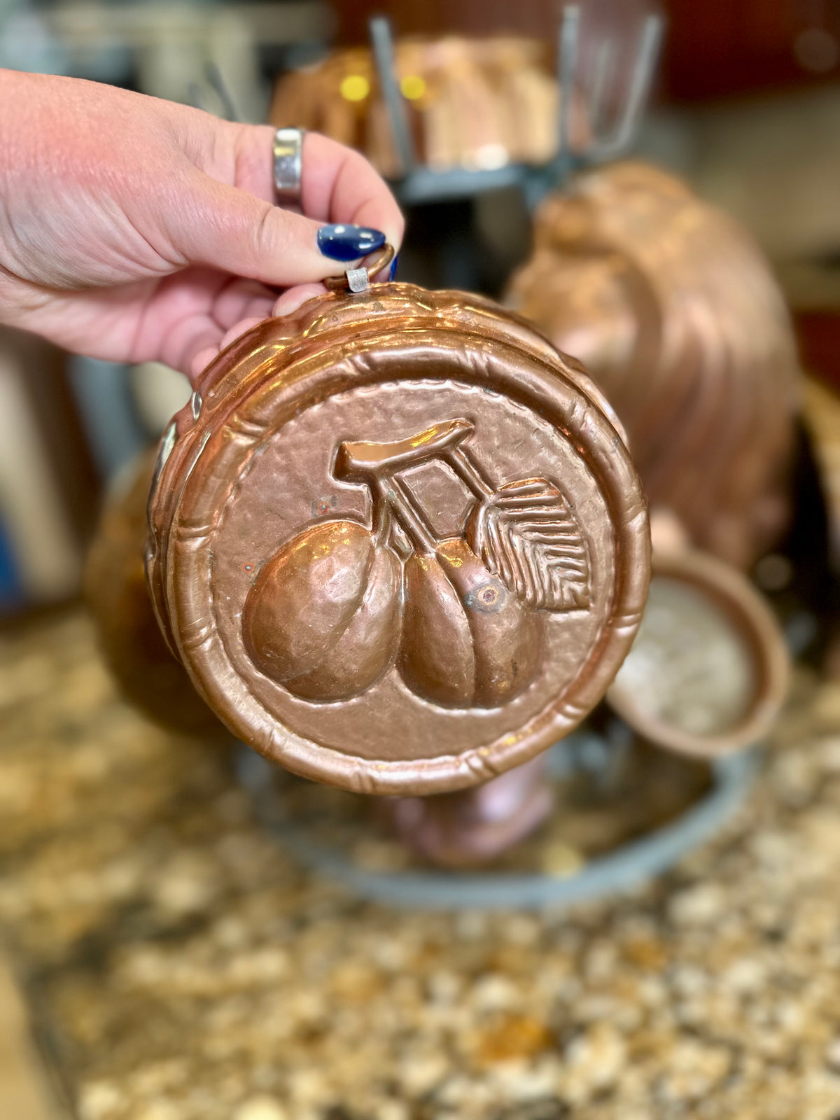 Vintage Birth-Gramm Swiss Copper Plum Mold