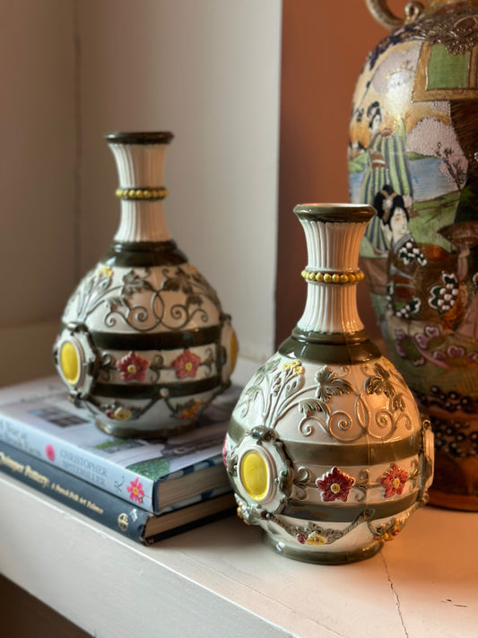 Pair of Magnificent Antique Wedgwood, 10” Tall  Vases - Pristine!