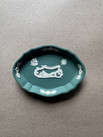 Wedgewood teal Bermuda dish 4.5x3”