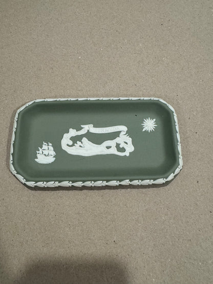 Sage green Bermuda Wedgwood Jasperware Plate