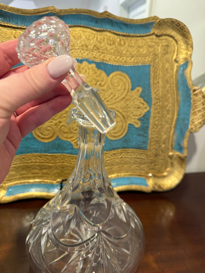 Live 12/2 Reserved - Vintage Signed Goebel Heavy Crystal Decanter