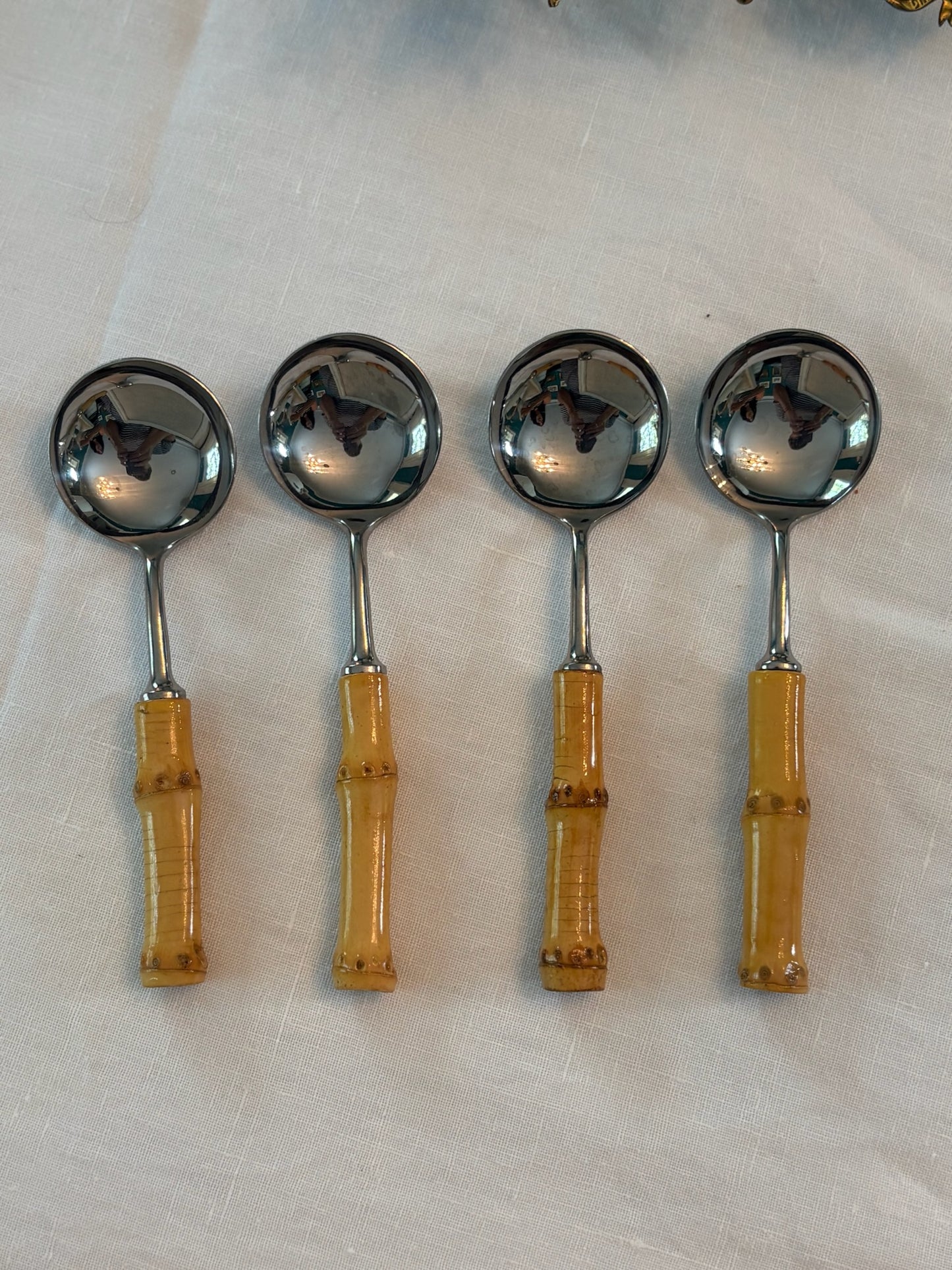 WCCR Charitable Item #165 | Vintage Bamboo Flatware Set | Service for 4 | 42 Pieces