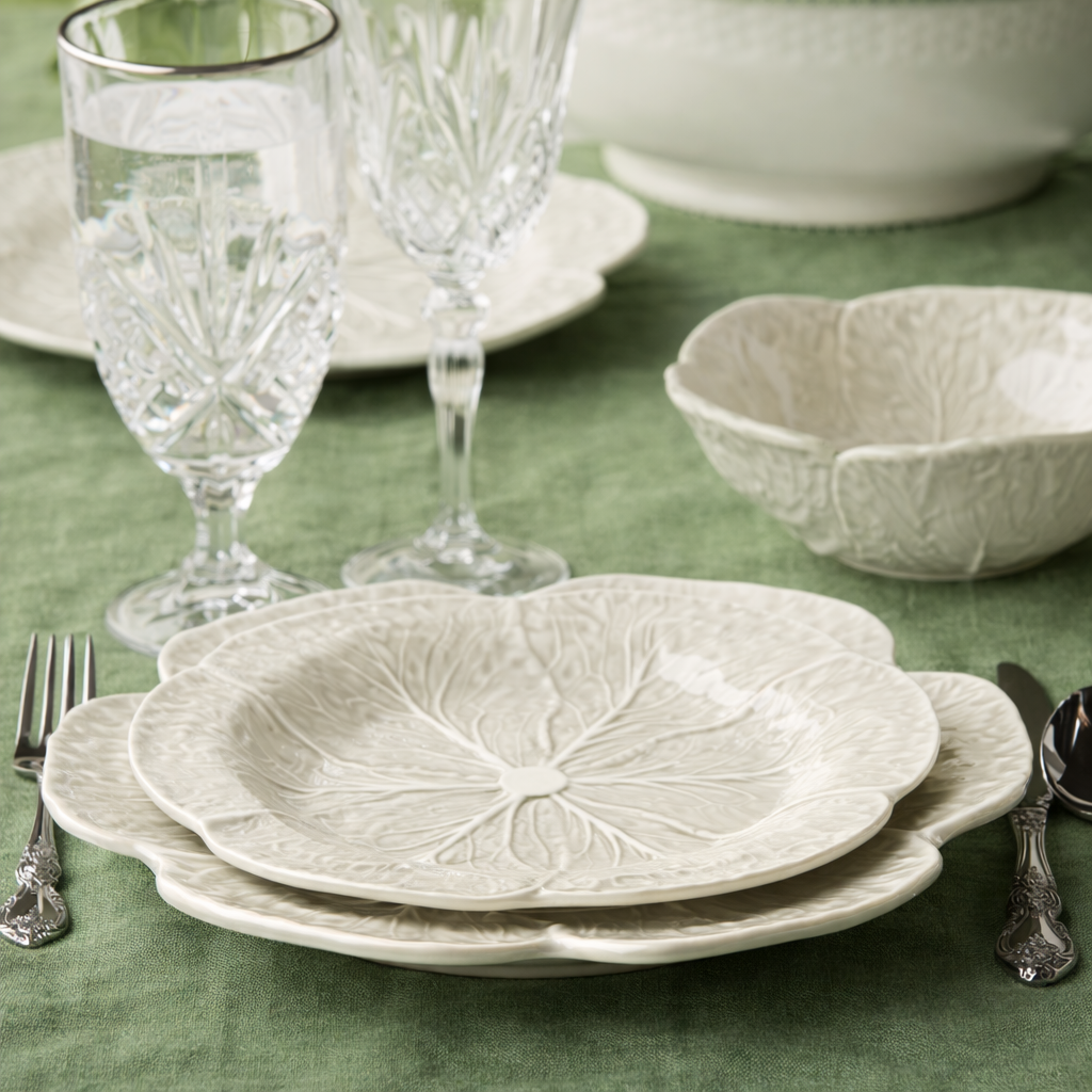 White Cabbage Salad Plate | 9"D