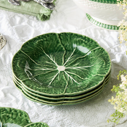 Green Cabbage Ceramic Cabbage 3-D Salad Plate 9in