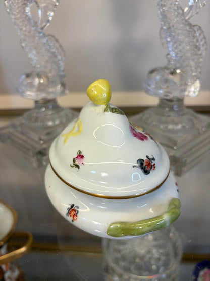 Stunning Herend mini tureen with lemon finial!