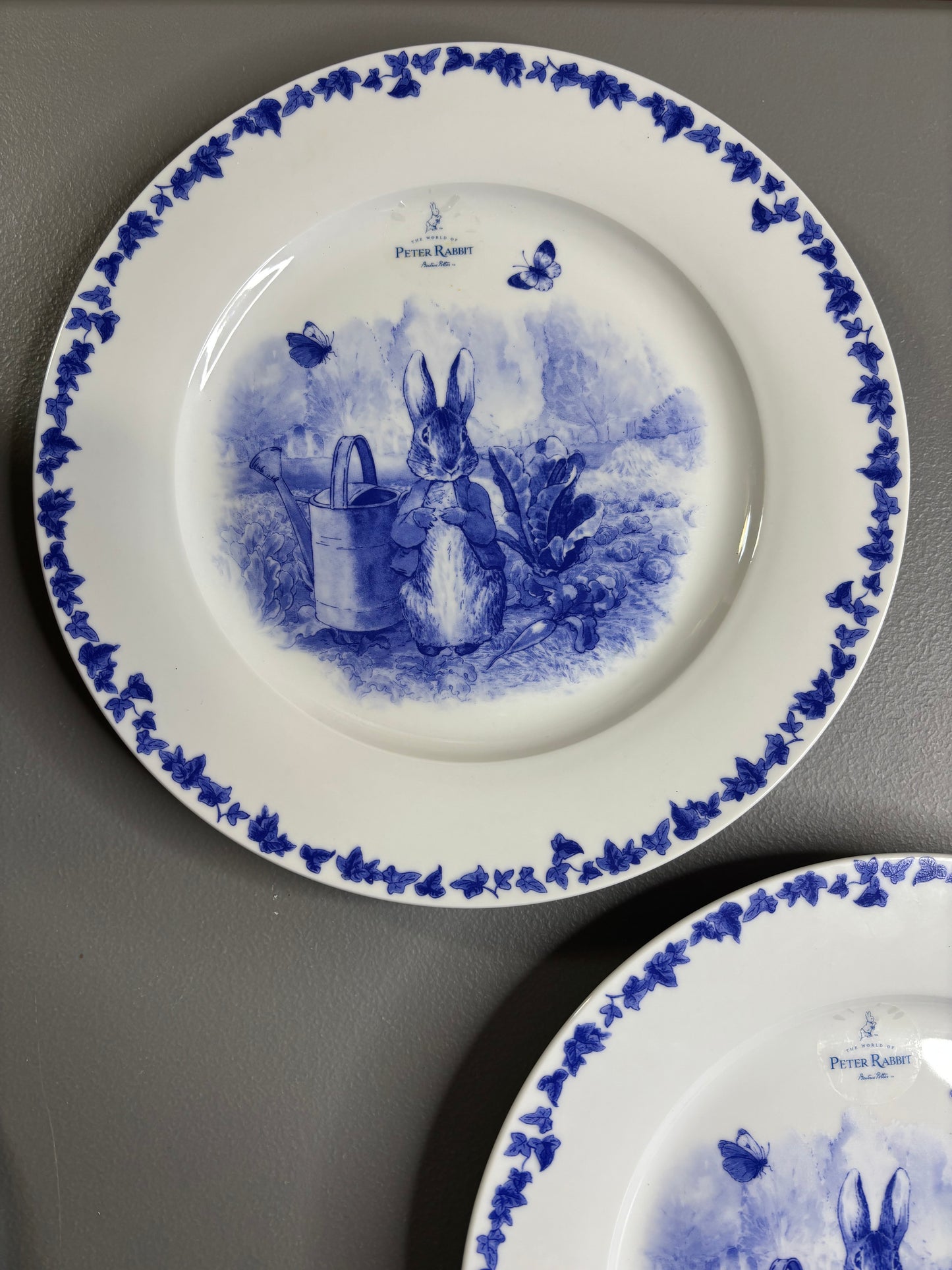 Peter Rabbit Blue and white dinner plate! Two available; sold separately!