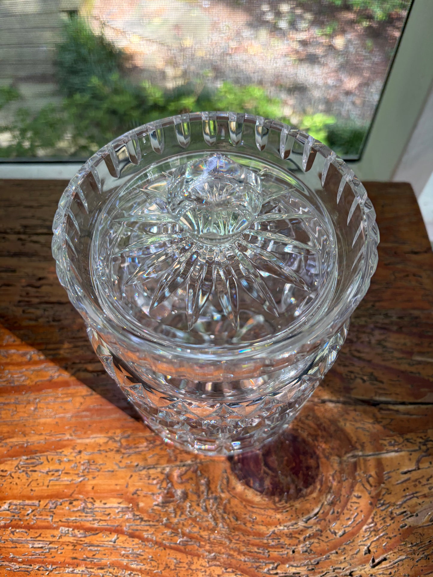 Stunning Waterford Lismore lidded biscuit jar!