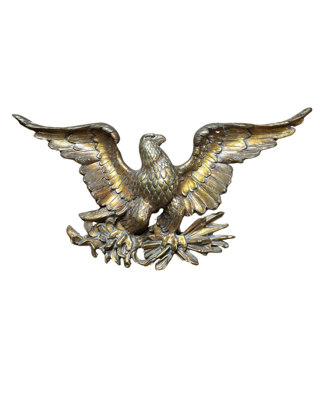 Grand Gilt Eagle Wall Sculpture/Architectural Element