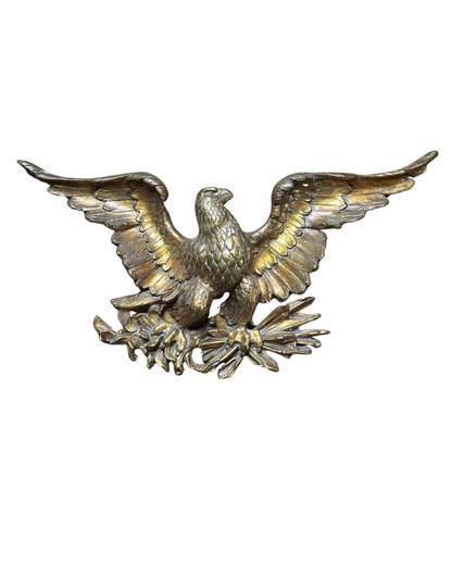 Grand Gilt Eagle Wall Sculpture/Architectural Element