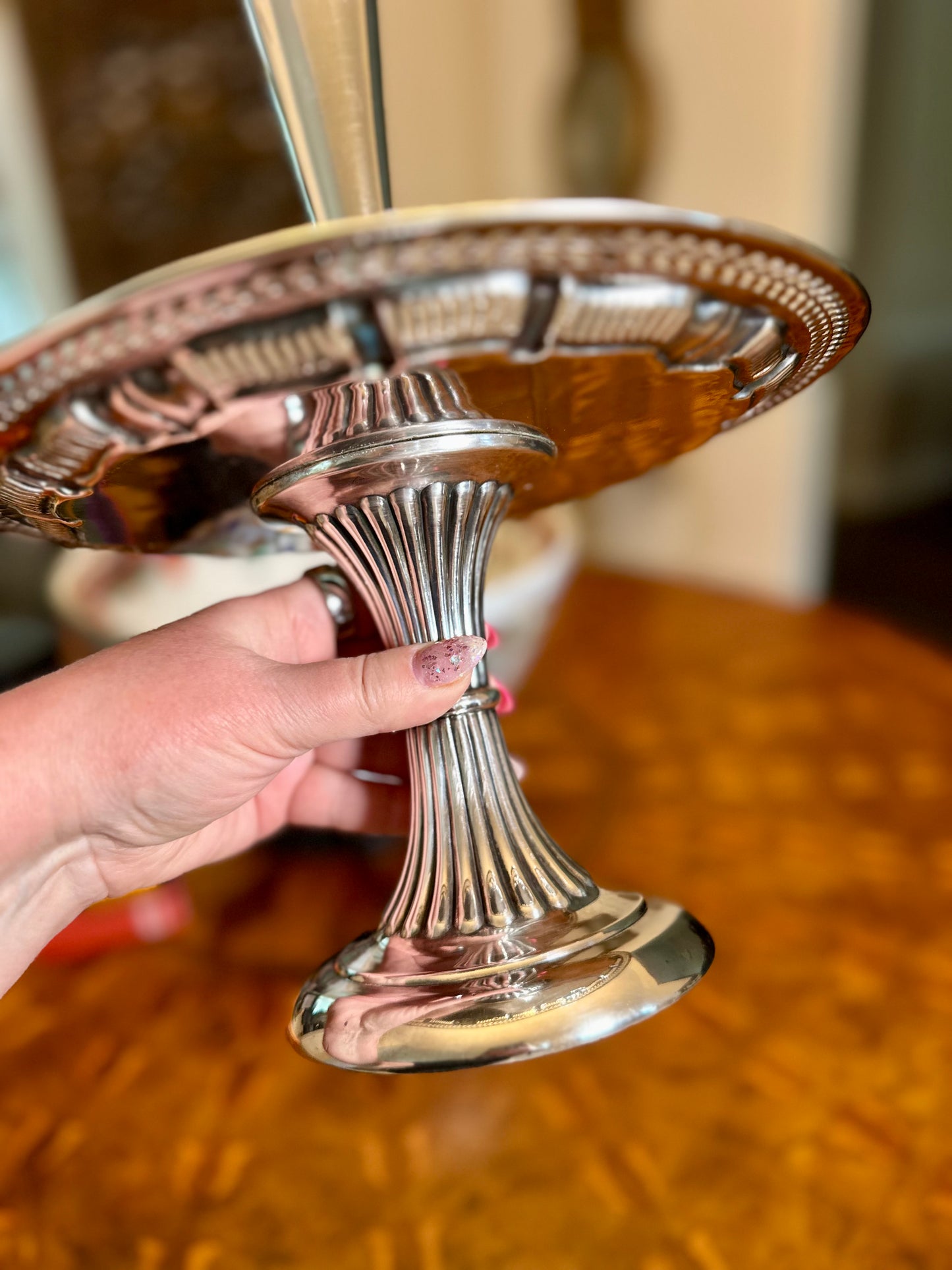 Antique Mappin & Webb Silver Plate Epergne/Table Centerpiece | London & Sheffield, 15.25”