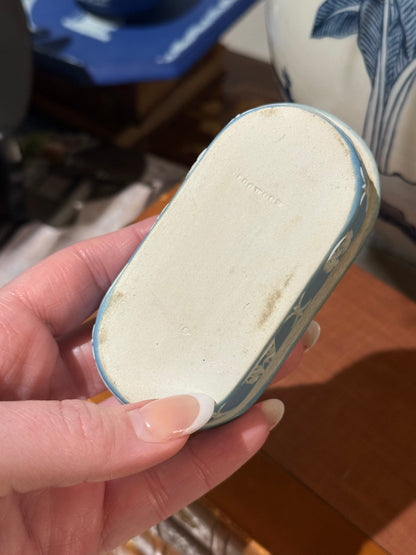 19th Century Blue Wedgwood Jasper match box, style DA4248