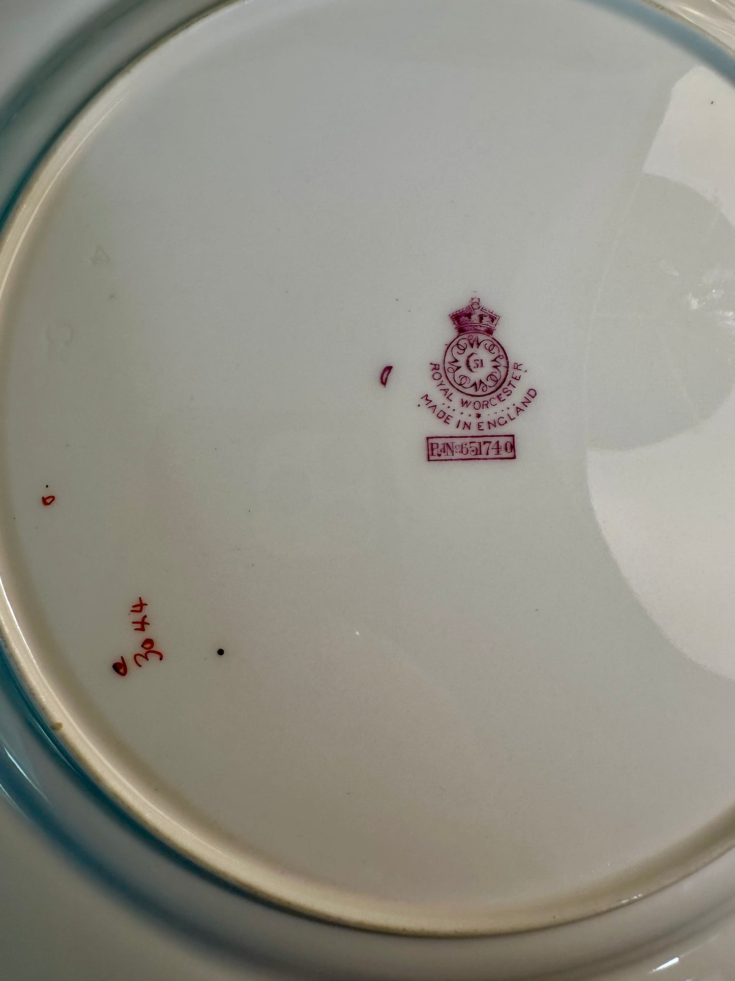 Gorgeous Set of 4 Antique Royal Worcester Dinner Plates — Pattern C976, England, Circa 1926, 10.5"