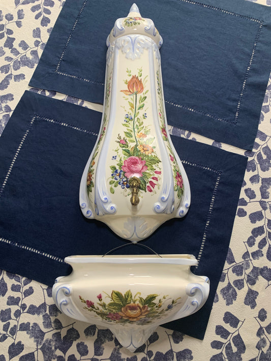 3 piece Vintage Hand Painted Lavabo by Andrea Sadek
