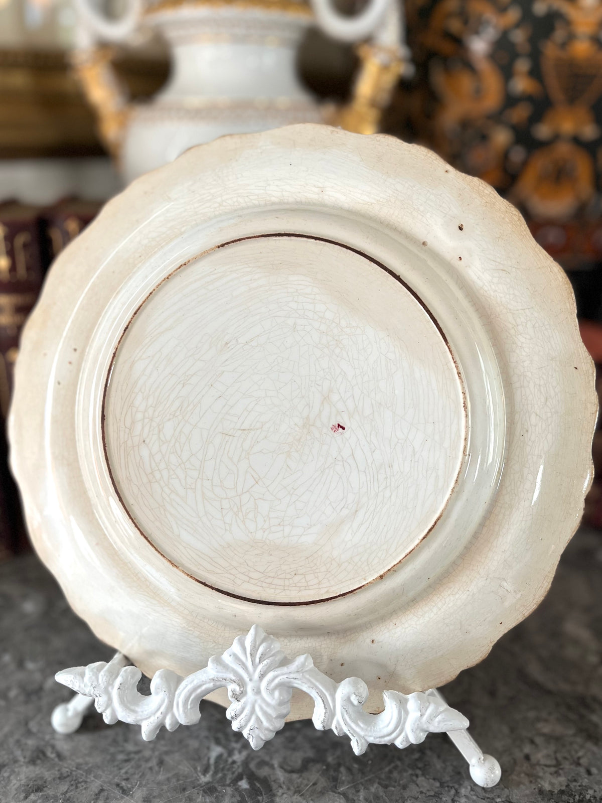 Live 09/15 Early 1800’s William Adams Historical India Series Red Transferware Plate