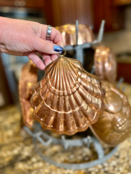 Vintage Portuguese ODI Copper Scallop Shell Mold