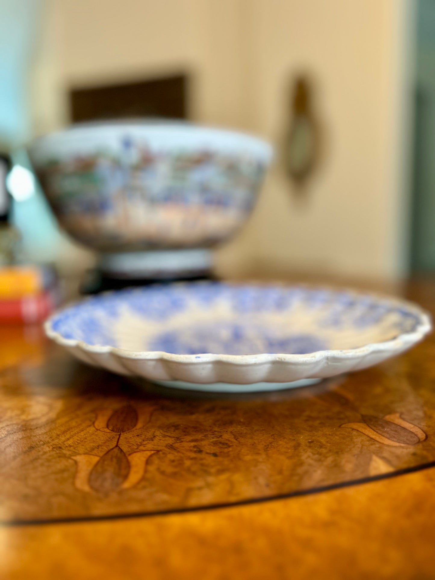 Rare Early Copeland “Ruins” Plate with Acorn & Oak Leaf Border | Circa 1860–1895, 11”