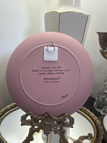 Wedgwood white pink My Valentine plate 1983