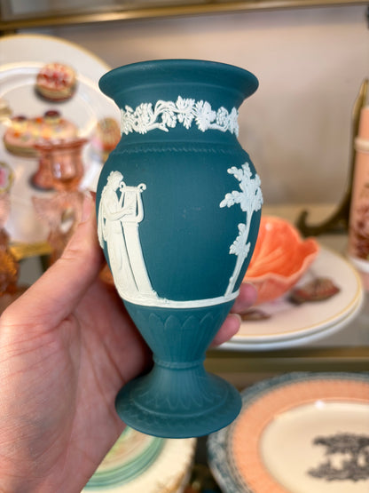 Beautiful Teal Wedgwood vase!