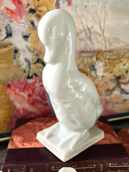 Live 09/29 Important Estate Pair of Chinese Export White Glazed Stoneware Ducks