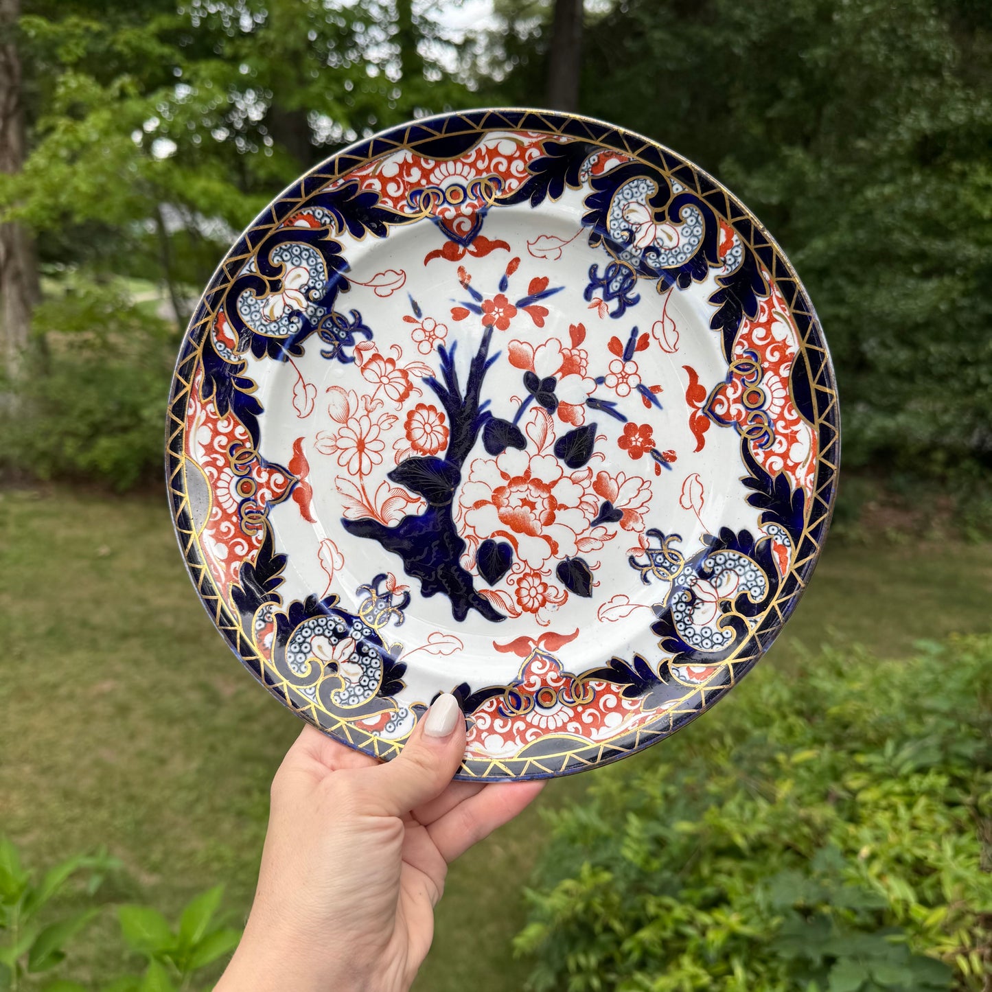 Live 09/01 Crown Derby King’s pattern Imari dinner plate