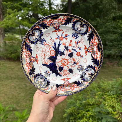 Live 09/01 Crown Derby King’s pattern Imari dinner plate