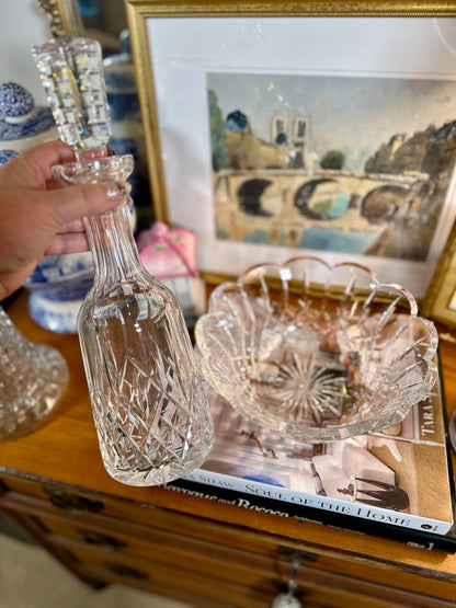 PRISTINE Vintage Waterford Lismore Crystal Wine Decanter, Made in Ireland, 13"