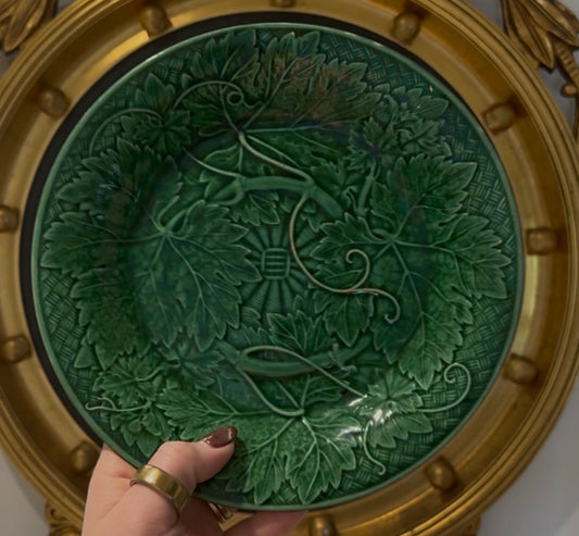 RESERVED - DA4367 - Set of four Wedgwood MAJOLICA GRAPE AND VINE PLATES (4) 1880'S