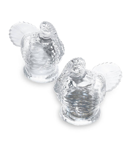 Harvest Turkey Crystal Salt & Pepper Shakers - Fall Decor