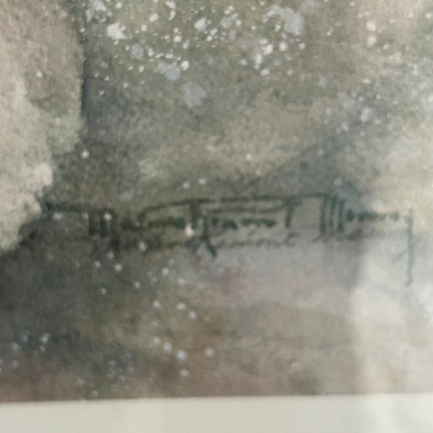 Delightful bunny rabbit signed watercolor custom framed wall art 21 x 18