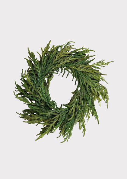 Afloral™ Real Touch Norfolk Pine Wreath - 24"
