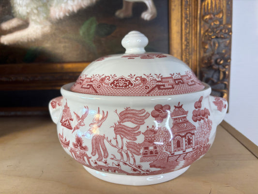 Reserved! Churchill Pink Willow lidded tureen!