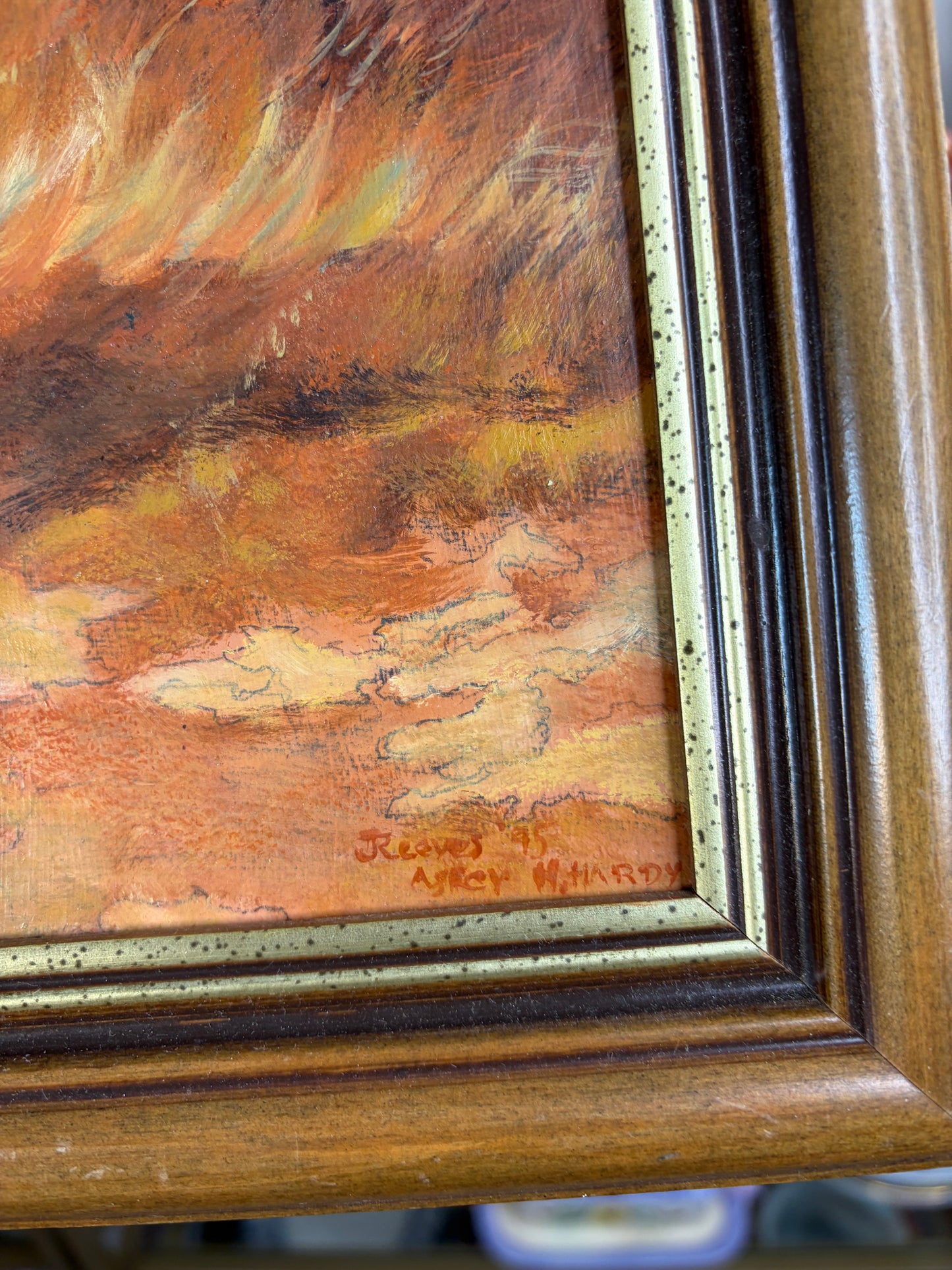 Sweetest reproduction dog painting on board! Signed!