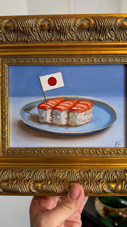 Reserved Sushi original oil painting