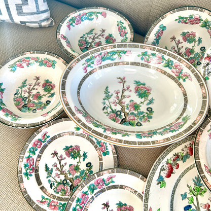 Antique Maddox and Johnson Brothers of England Indian Tree 12 piece set bundle