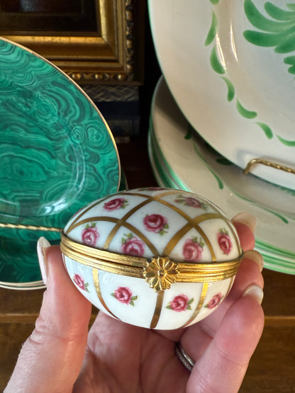 Reserved - Vintage Hand Painted Limoges Floral Box